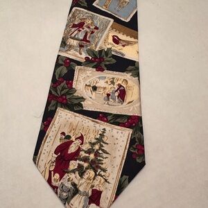 Vintage Santa Silk Necktie for Christmas